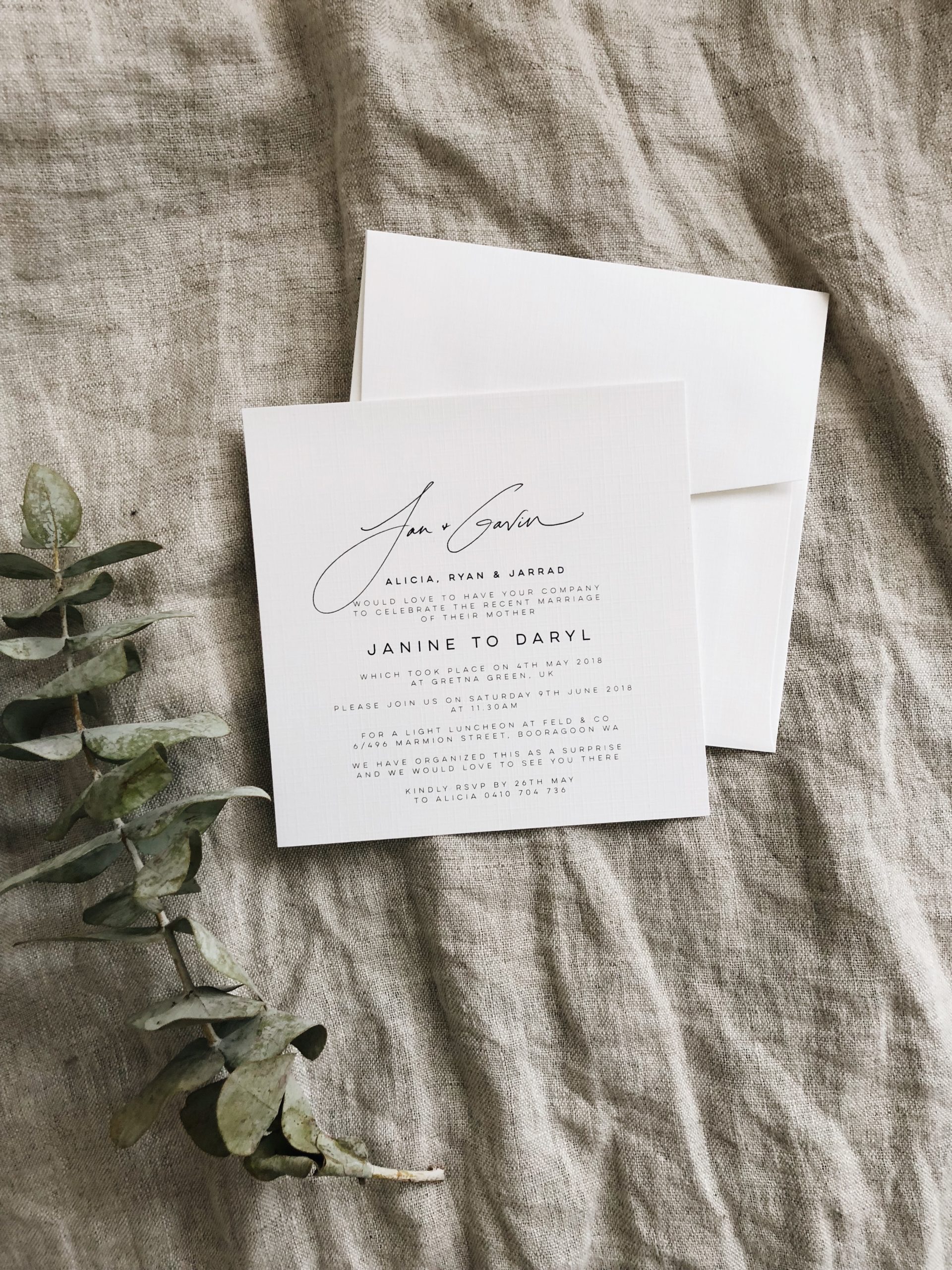 perth wedding and bride expo stationery
